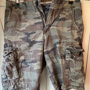 American Eagle, 28, Long Board, Camo, Cargo Shorts